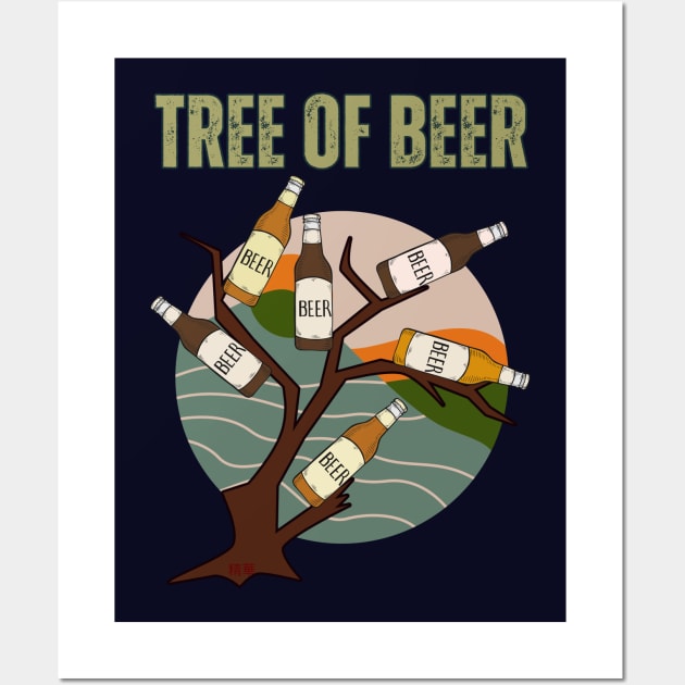 Tree of Beer - Funny Beer Wall Art by SEIKA by FP
